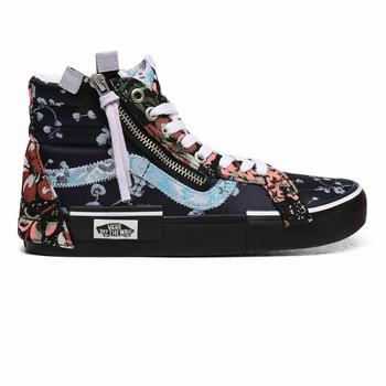 Női Vans Florals Sk8-Hi Reissue CAP Magasszárú Cipő VA8015297 Fekete